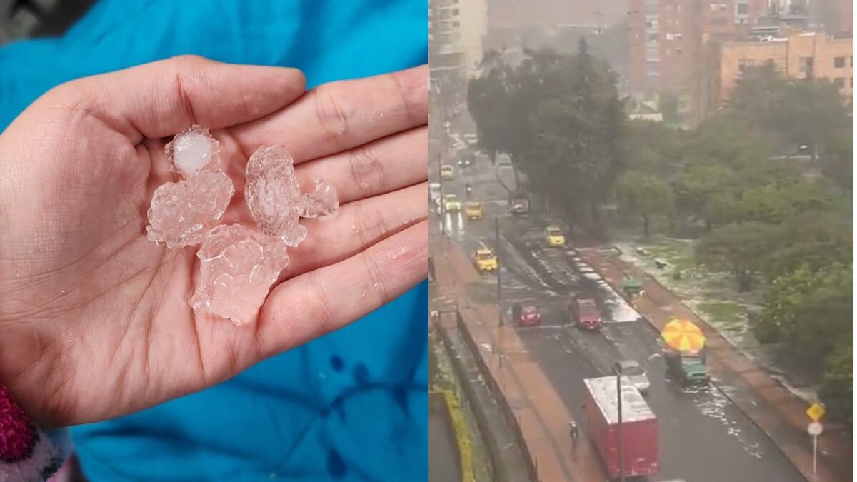 Video Tremenda Granizada En Bogot Las Calles Quedaron Completamente