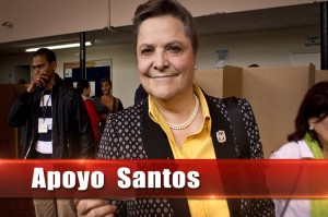 Clara López apoyo a Santos
