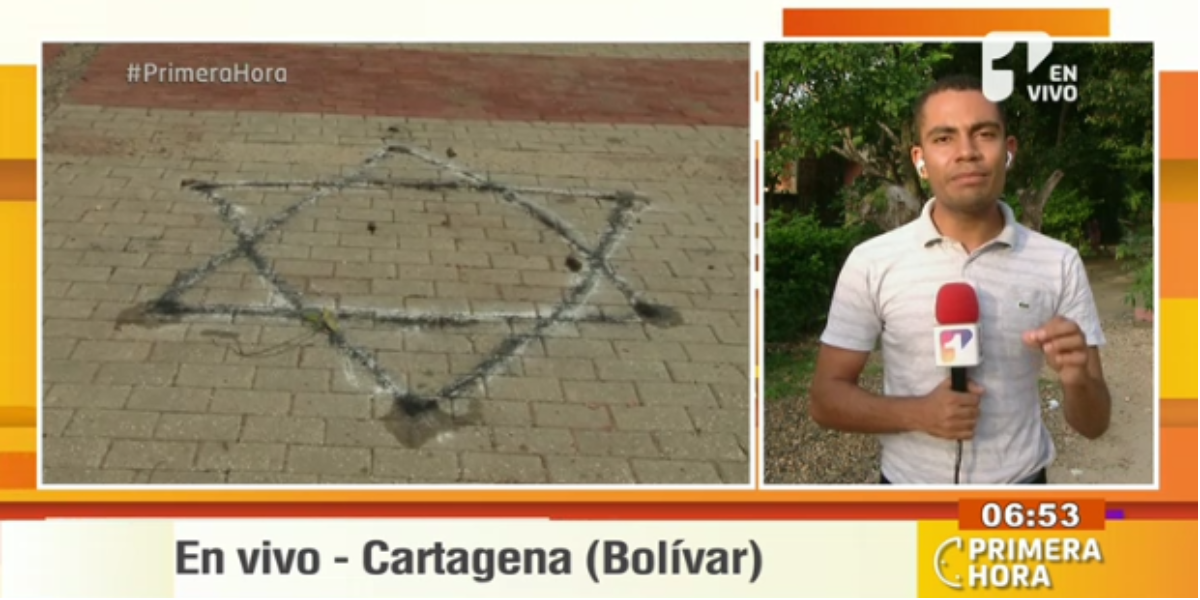 Extraños símbolos fueron encontrados en Cartagena - Foto: captura de pantalla.