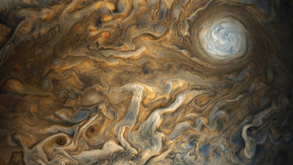 Las impresionantes imágenes de Júpiter captadas por una cámara de la Nasa