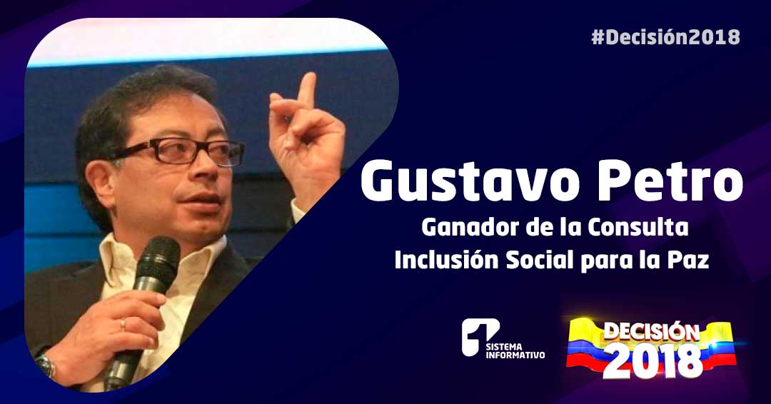 Gustavo Petro, gran ganador de consulta Inclusión Social para la Paz