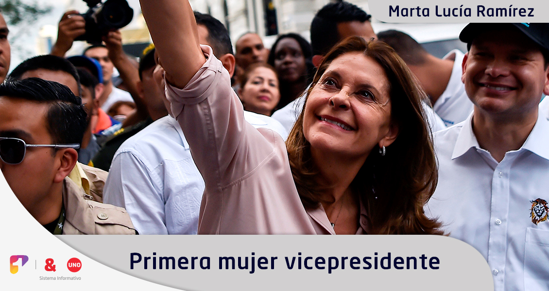 Marta Lucía Ramírez, primera vicepresidente mujer en Colombia Canal 1