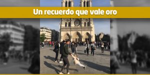 Buscan a protagonistas de foto frente a catedral de Notre Dame, minutos antes de incendio