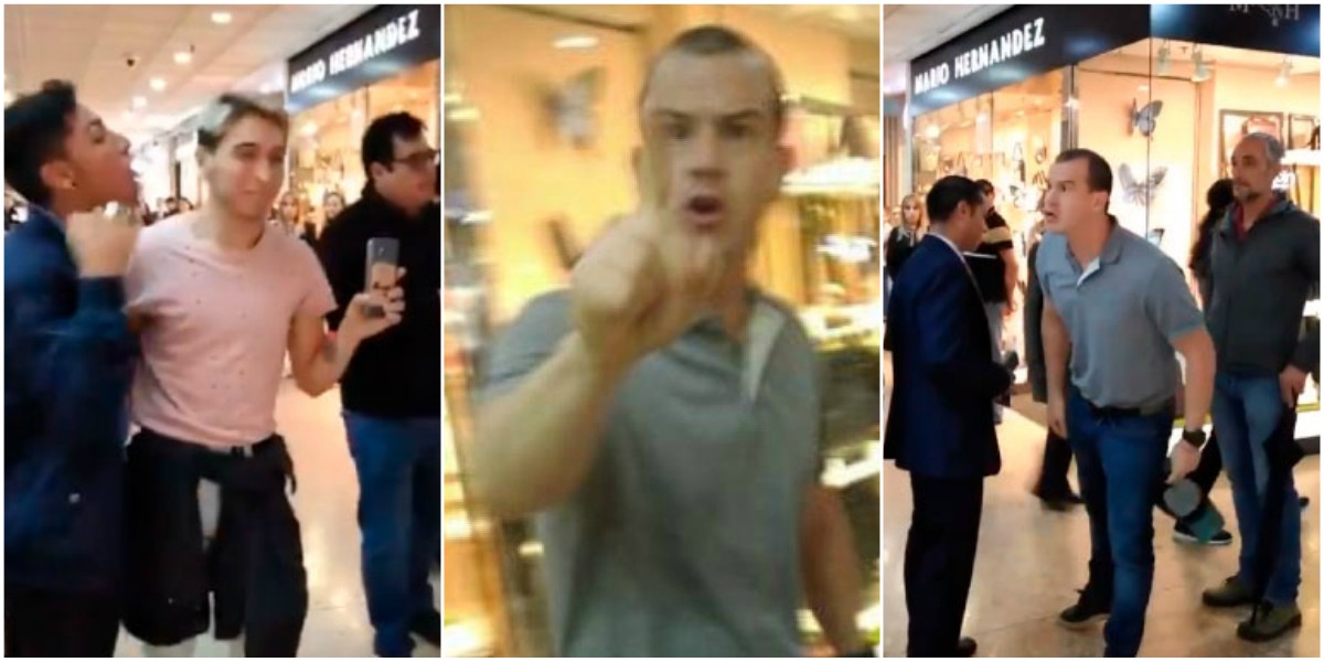 pareja gay agresion centro comercial andino video viral