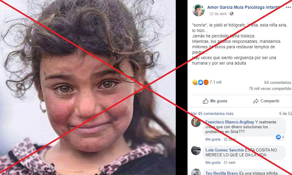 La verdadera historia de la foto que se viralizó en redes como de una niña siria