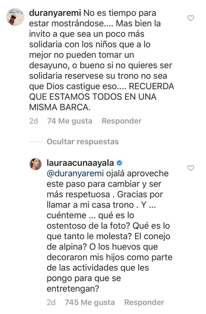 Critican a Laura Acuña por foto de sus hijos y ella responde