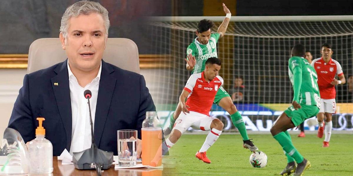Presidente Duque descarta nuevamente regreso del fútbol colombiano