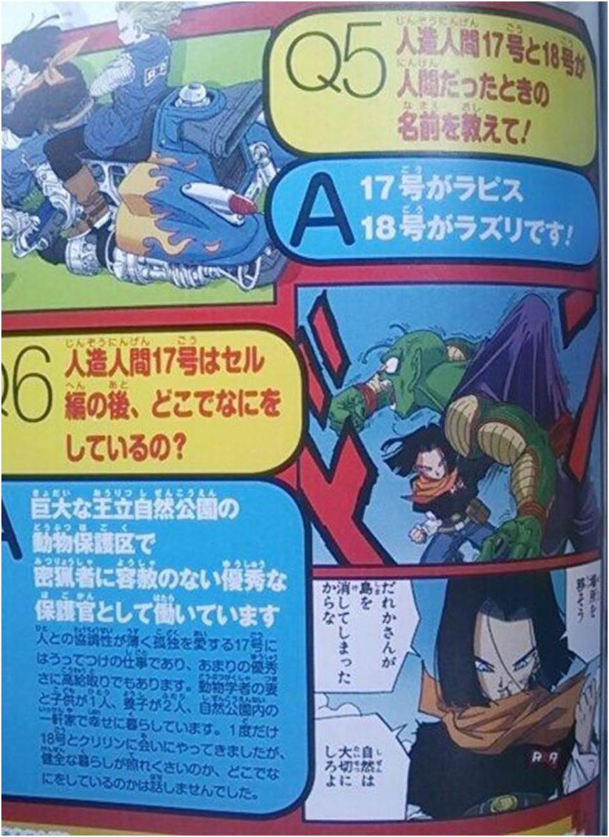 copia revista Dragon Ball Full Color nombres andorides