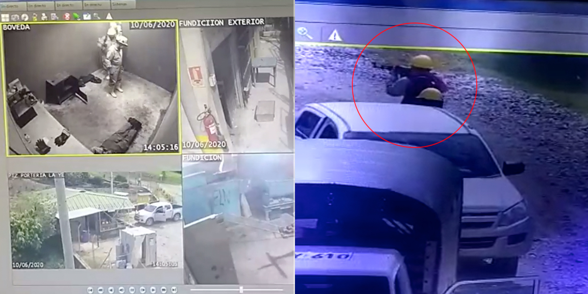 Videos del cinematográfico robo de unas barras de oro avaluadas en 3.000 millones de pesos