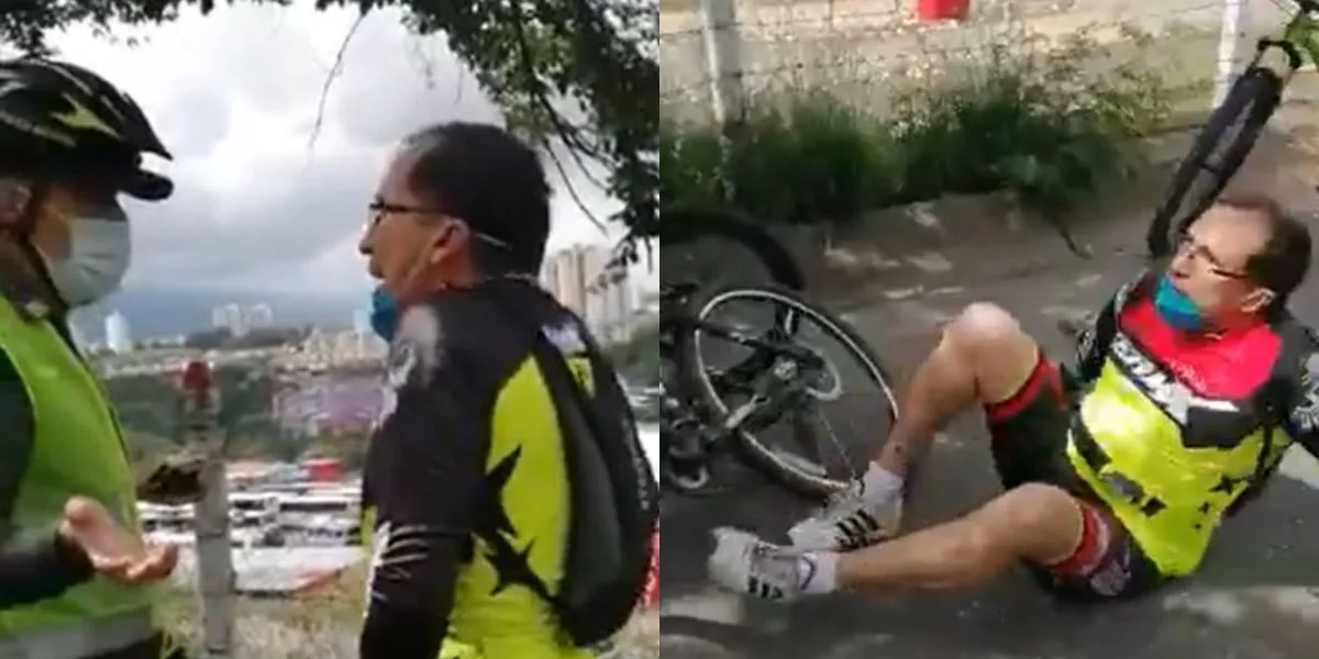 &#8220;Ni Neymar se atrevió a tanto&#8221;, dicen en redes por ciclista que simuló agresión de la Policía