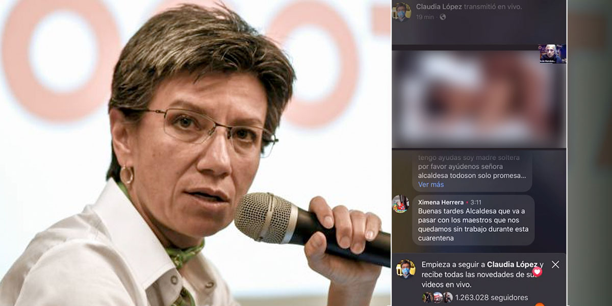 Hackeada porno en foro de Claudia López sobre COVID-19