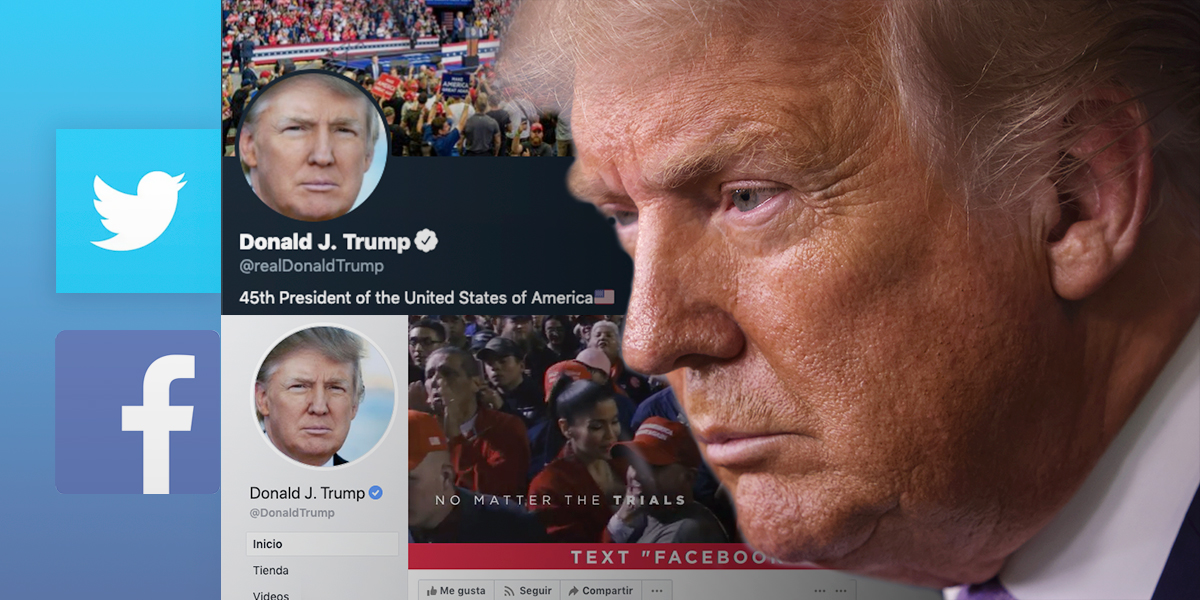 Facebook y Twitter Donald Trump