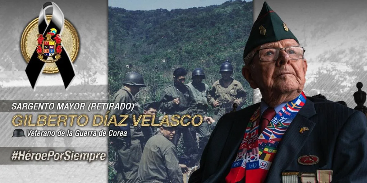 Sentido adiós al sargento mayor (RA) Gilberto Díaz Velasco, veterano de la guerra de Corea