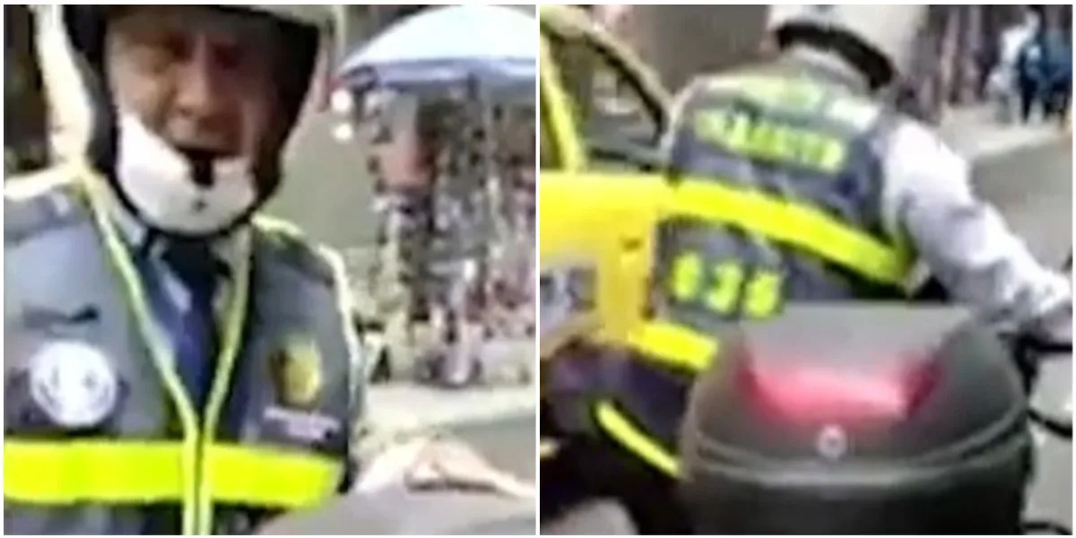 (Video) Agente de tránsito en Ibagué, sin SOAT, hacía comparendos
