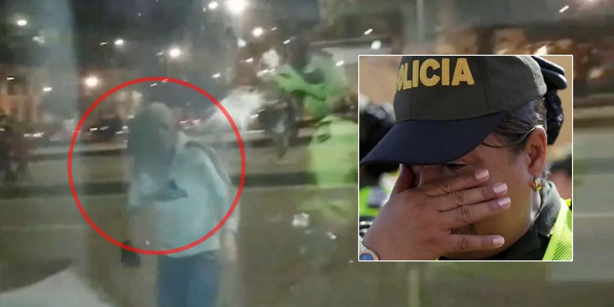 Angustiante video de policías atrapados en CAI por una turba enfurecida en Bogotá
