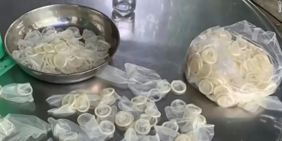 Incautan más de 345 mil condones usados que se iban revender en Vietnam