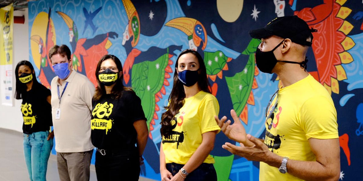 Artistas urbanos tributo héroes pandemia Barranquilla