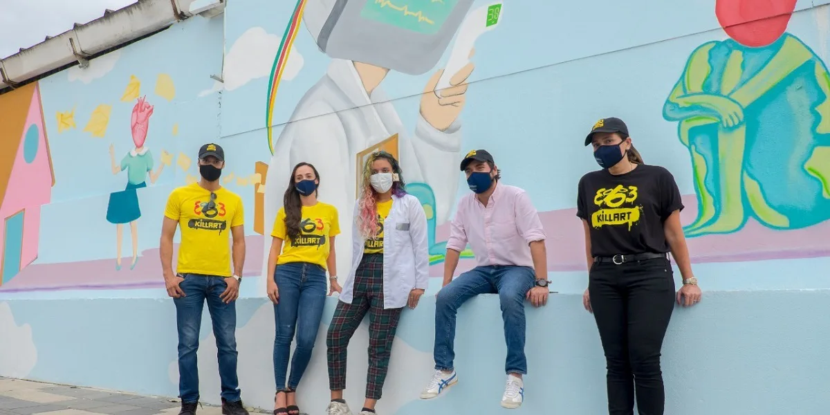 En imágenes: artistas urbanos de Barranquilla rinden tributo a los &#8220;héroes de la pandemia&#8221;