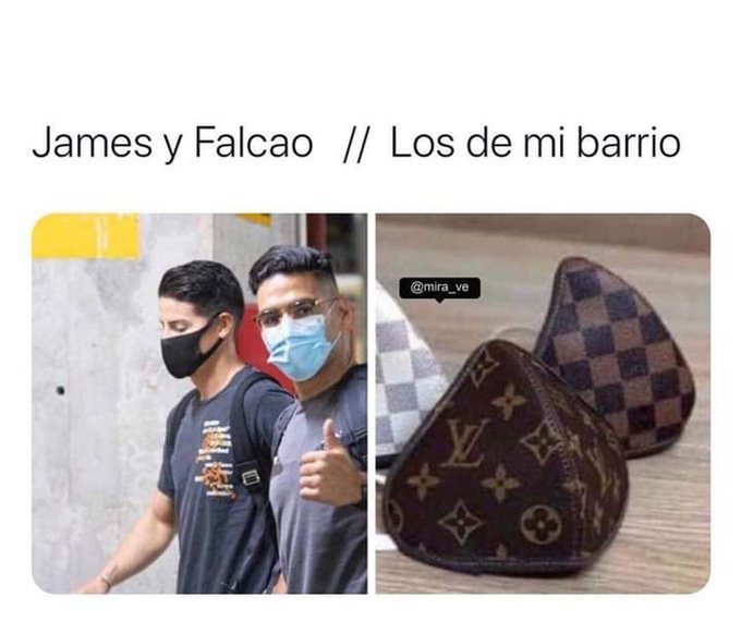 James y Falcao Tapabocas