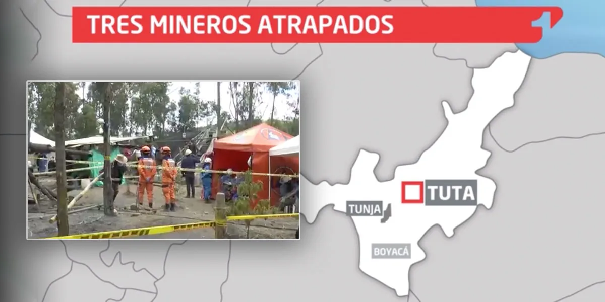 Continúa el rescate de tres trabajadores atrapados en mina de Tuta, Boyacá