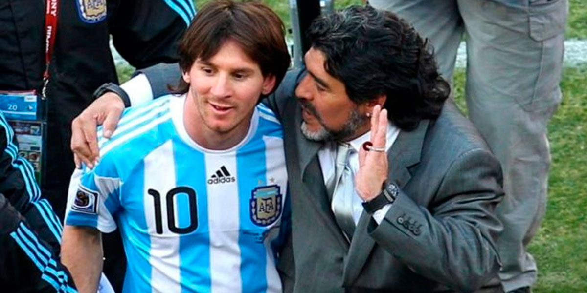 Leo Messi se despide de Diego Maradona