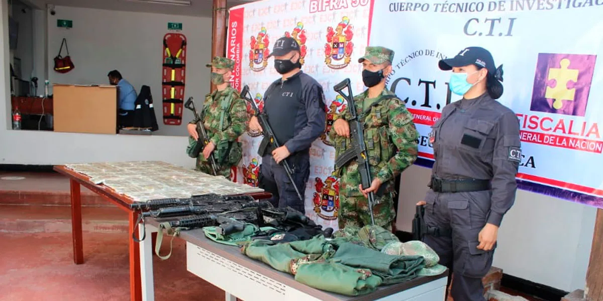 Impactan banda dedicada al tráfico de armas y falsificación de divisas en Cauca