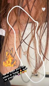 Jessica Cediel se quemó el pelo cocinando