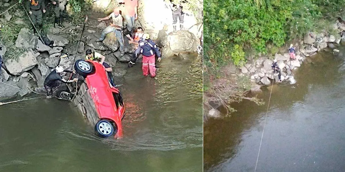 Dos niñas murieron luego de que el vehículo en que viajaban cayera al río Fonce en Santander