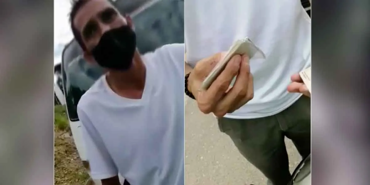 Video | Capturan a hombre por sobornar a un policía para que no le pusiera un comparendo