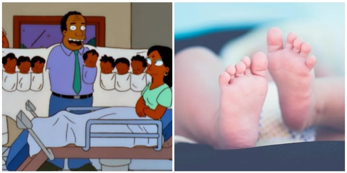 ¿Manjula, eres tú? Mujer dio a luz a 7 bebés en un parto natural