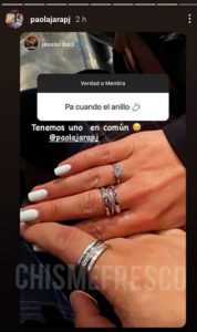 Jessi Uribe Paola Jara anillo de compromiso