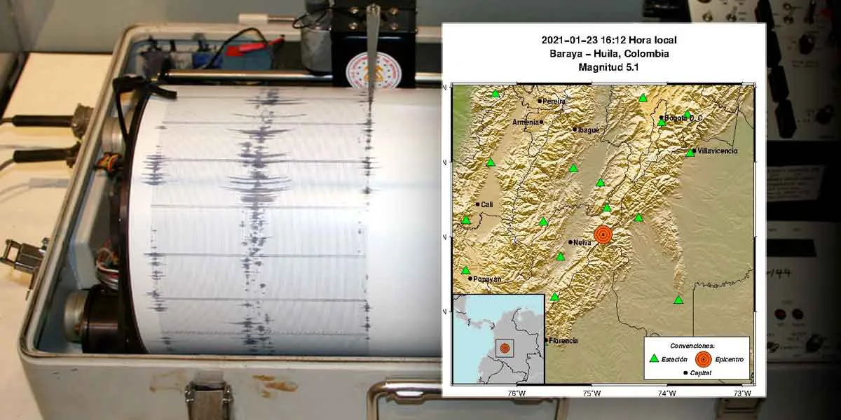 Servicio Geológico registró un sismo de 5.1 en Baraya, Huila