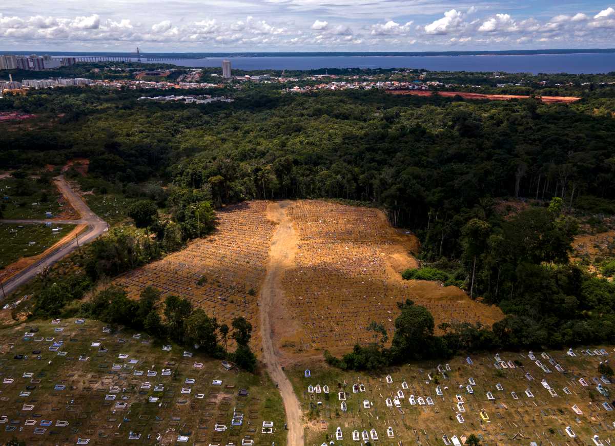 cementerio manos brasil muertos coronavirus pandemia 2