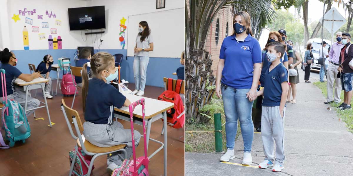 Colegios privados comenzaron con alternancia las clases en Cali - Canal 1
