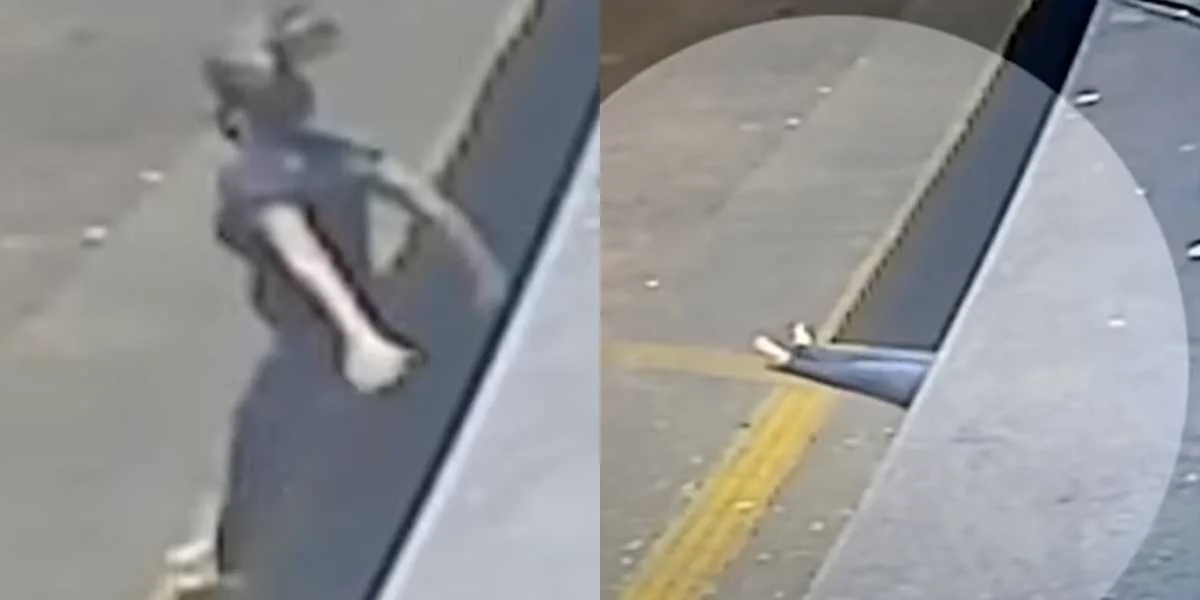 (Video) Mujer se vio obligada a saltar de un edificio para no ser abusada sexualmente