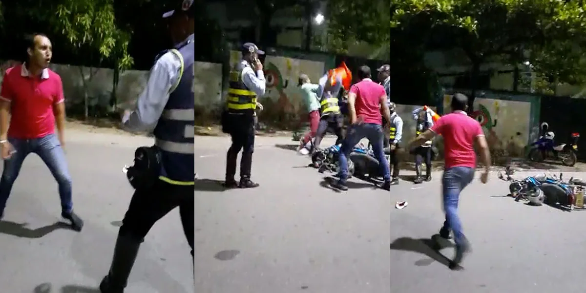 Agreden a agentes de tránsito con golpes y ladrillo en mano en Barrancabermeja