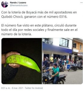 Plátano verde les dio suerte en Chocó