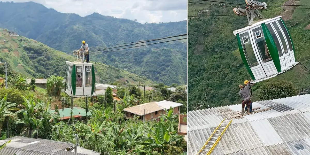 Pánico en Medellín por cinco personas atrapadas en cabinas del cable aéreo de Palmitas