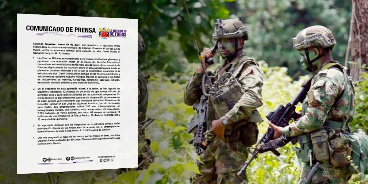 Ejército afirma que identidad de víctimas en operación militar en Guaviare serán establecidas por autoridades competentes
