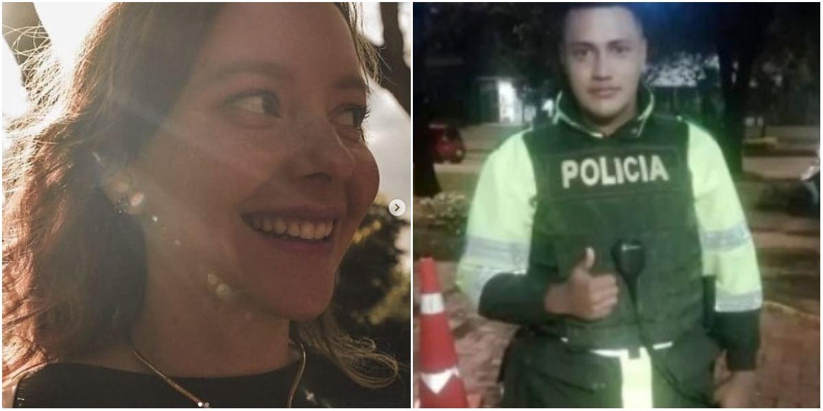 Angélica Blandón comentario policía muerto tiroteo Bogotá