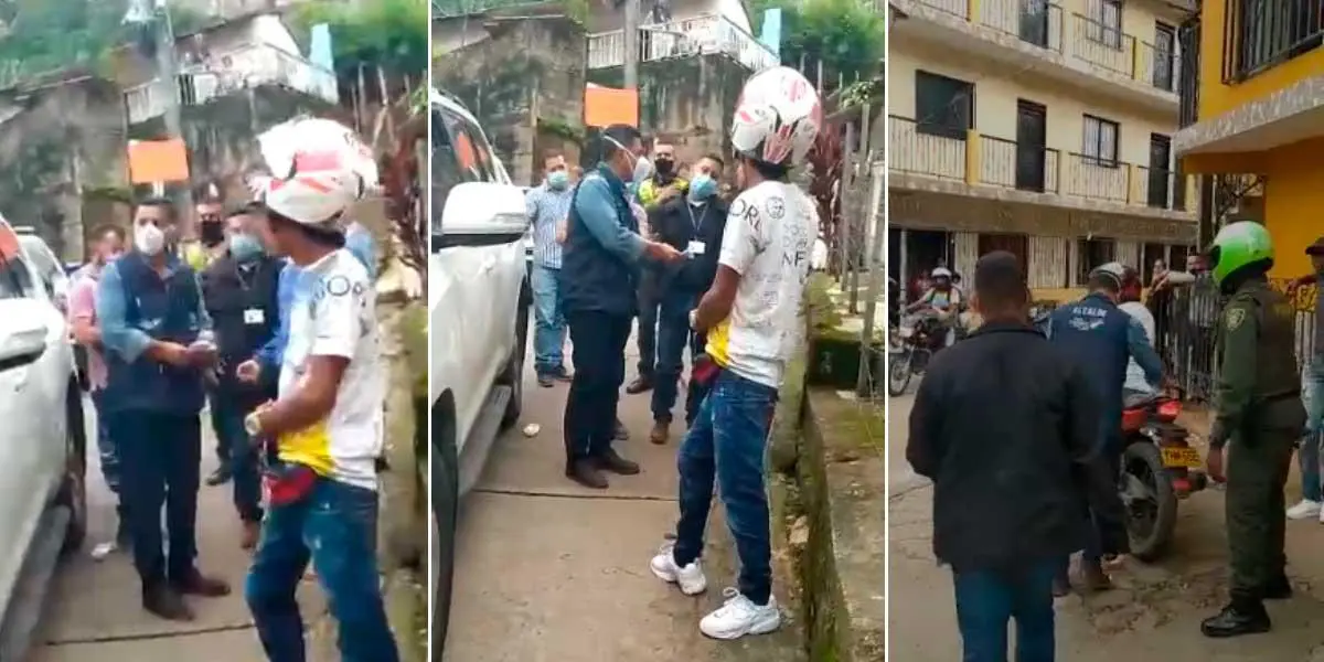 Video: Así salió de un barrio el alcalde de Cali después de choque entre carro oficial y moto