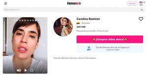 Carolina Ramírez vende saludos