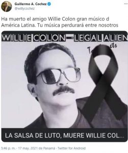 Willie Colón muerte