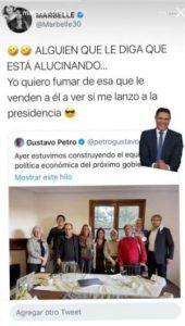 Marbelle contra Gustavo Petro y sus aspiraciones presidenciales