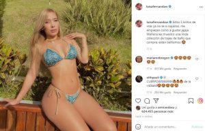 Luisa Fernanda W en bikini mostró 5 kilos que subió