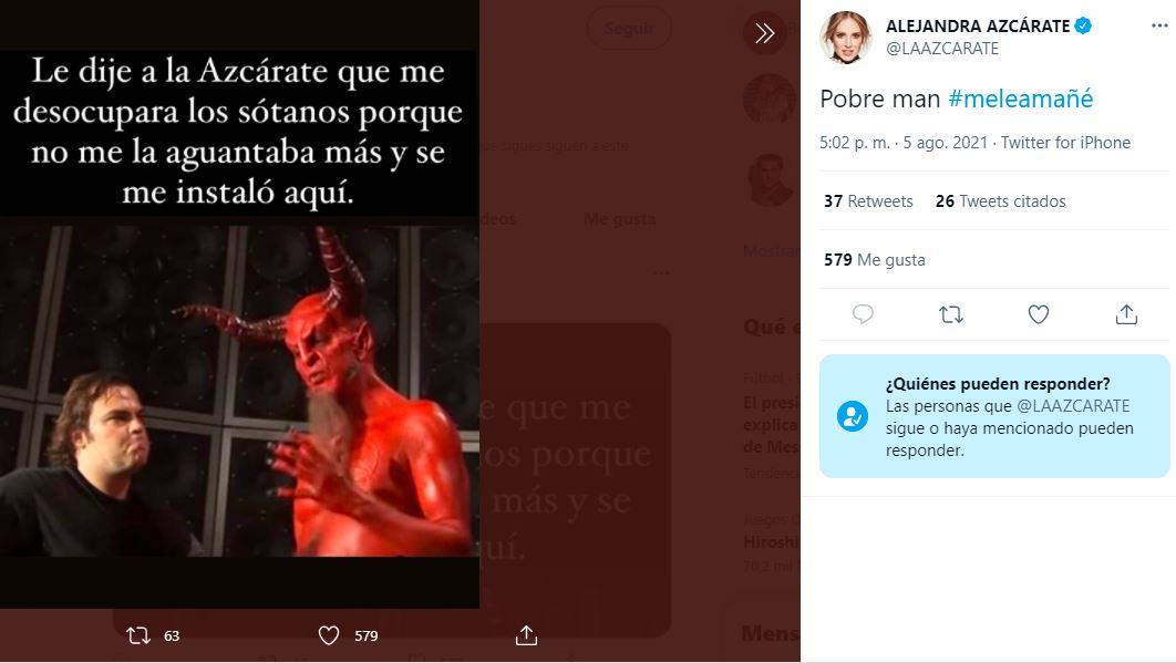 Alejandra Azcarate se burla de ella misma con meme