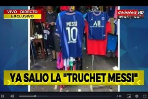Camiseta Messi 10 PSG chiveada