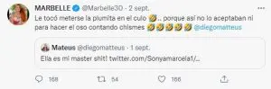 Marbelle pelea Diego Mateus en Twitter