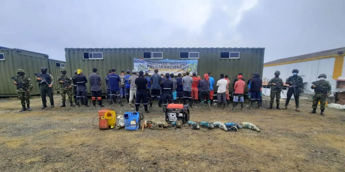 Capturan a 45 presuntos integrantes del Clan del Golfo por minería ilegal en Buriticá, Antioquia