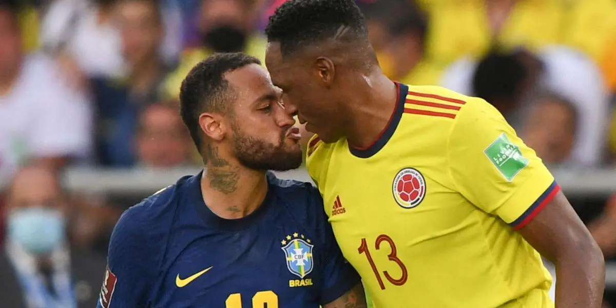 (Fotos) Los provocadores gestos de Neymar hacia Yerry Mina en el Colombia vs. Brasil